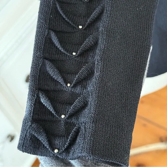 St.John Sport Black Knit Full Zip Jacket - Picture 8 of 11